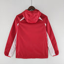 Corta-vento Internacional Adidas - Vermelho e Branco
